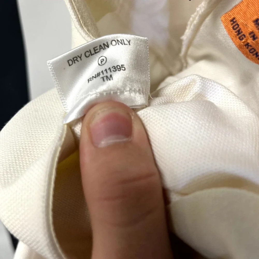 TORY BURCH Women's Zip Front Mid Rise Flared Leg Ankle Pants White Size 4 - Picture 8 of 9